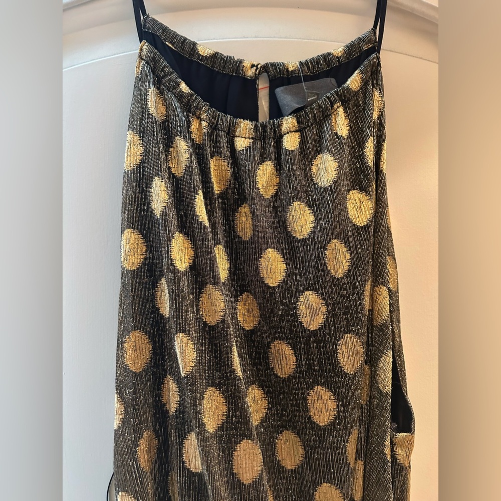ANTHROPOLOGIE Sunday in Brooklyn Gold Confetti Halter Midi Dress, Size 2X, NWT - Picture 4 of 10